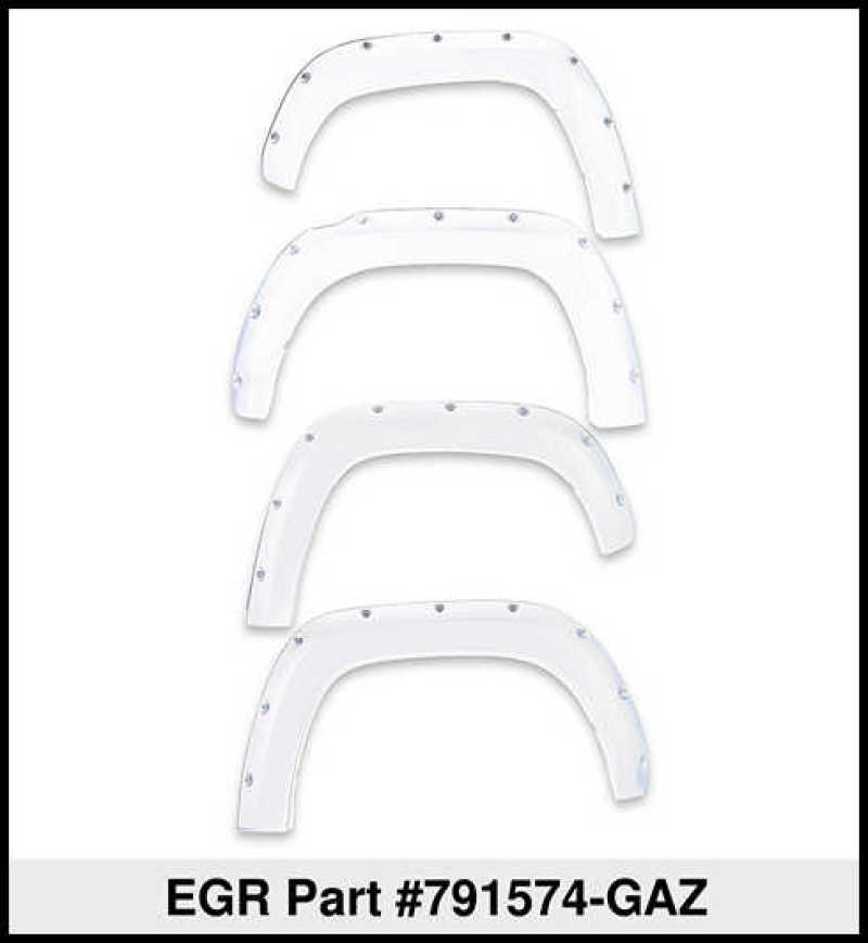 EGR 14+ Chev Silverado 6-8ft Bed Bolt-On Look Color Match Fender Flares - Set - Summit White 791574-GAZ