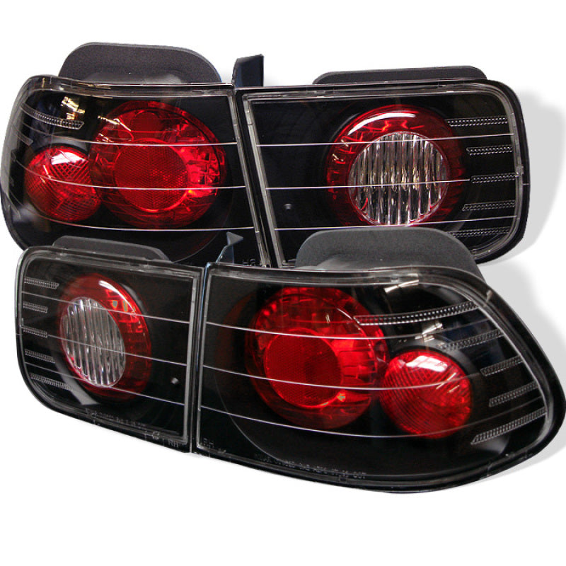 Spyder Honda Civic 96-00 2Dr Euro Style Tail Lights Black ALT-YD-HC96-2D-BK 5004796