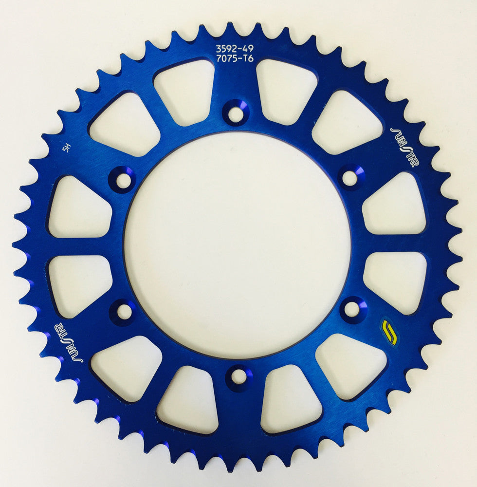 SUNSTAR Rear Sprocket Aluminum 48t-520 Blu Hon/Yam 5-359248BL