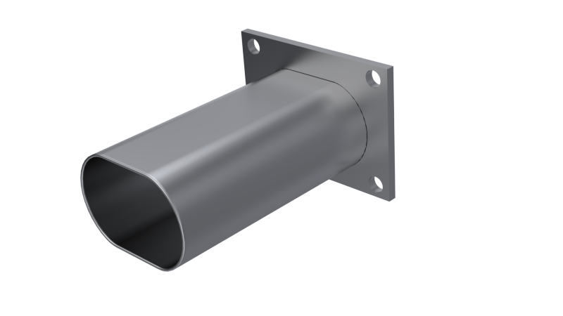 QTP 3in Weld-On QTEC Low Profile Conncetion Oval Tube Kit 10338