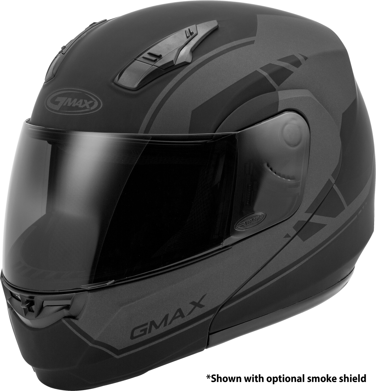 GMAX Md-04 Modular Article Helmet Matte Black/Grey Lg G1042506