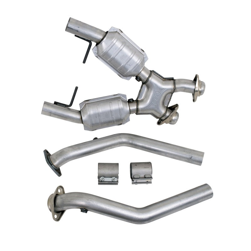 BBK 96-98 Mustang 4.6 GT High Flow X Pipe With Catalytic Converters - 2-1/2 1666