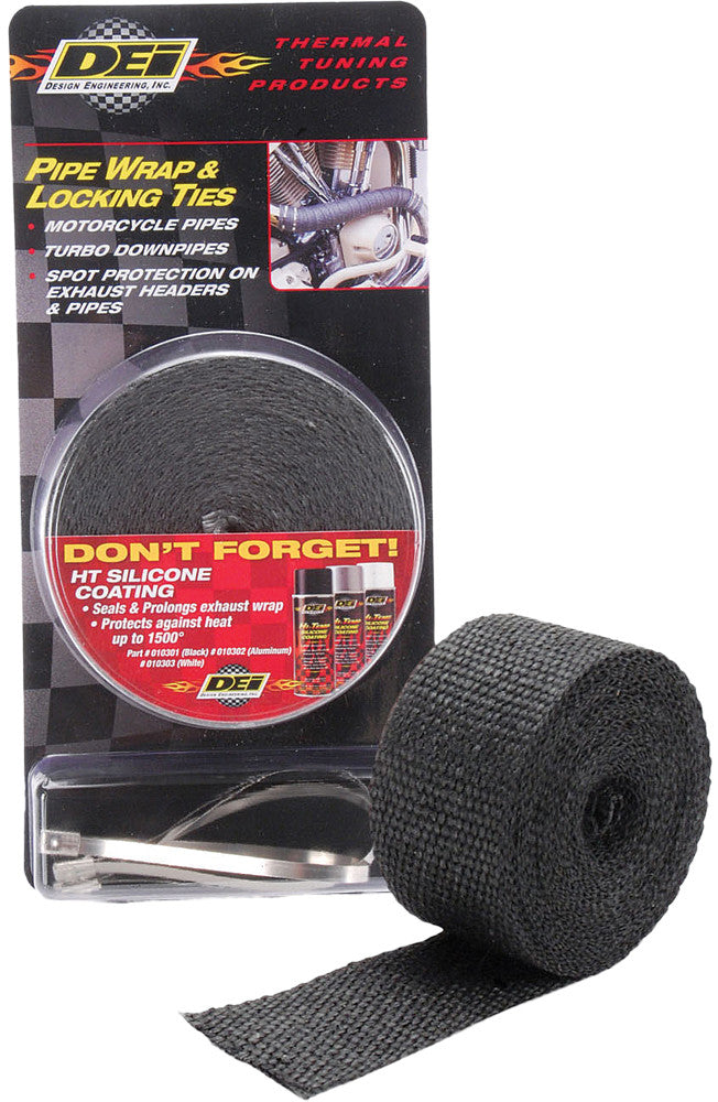 DEI Pipe Wrap & Locking Ties Black 901119