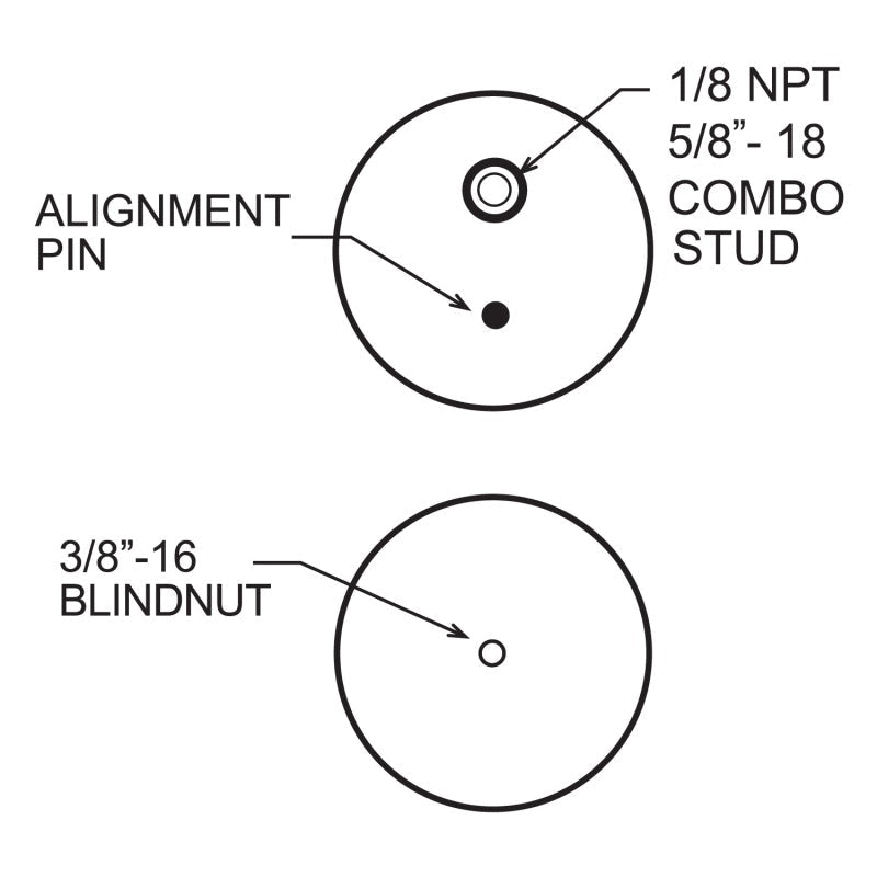 Firestone Ride-Rite Replacement Bellow 267C (For Kit PN 2361/2384/2430/2350/2458/2377) (W217606397) 6397