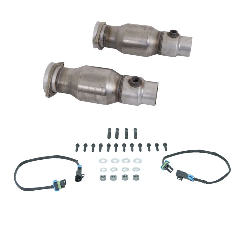 BBK 10-15 Camaro LS3 L99 Long Tube Exhaust Headers With Converters - 1-3/4 Chrome 4021