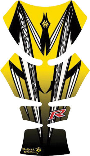 RASCAL GRAFIK Tank Pad Suz Gsx-R600/750 '06-07 Yel/Blk RA36190