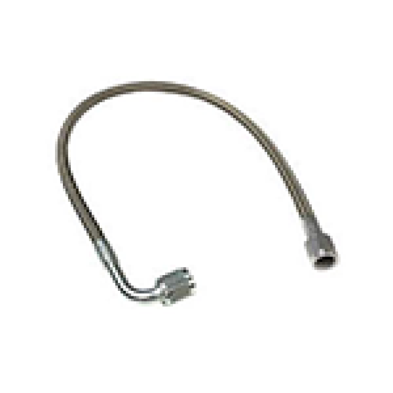 Fragola -4AN PFTE Ext Black Hose Assembly Straight x 90 Degree 18in 412-1-2-18BL