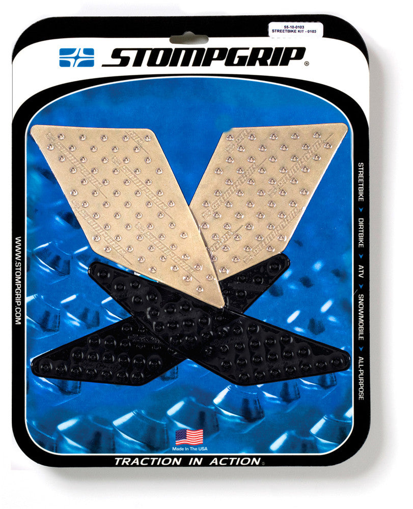 STOMPGRIP Tank Pad Kit Volcano Clear/Black 55-10-0103H