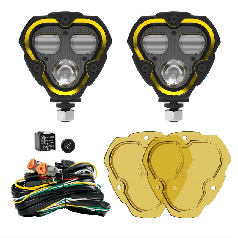 KC HiLiTES FLEX ERA 3 Dual Mode SAE Fog Lights - 2-Light Master Kit 284