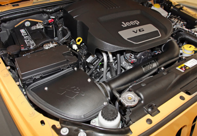 K&N 71 Series Performance Intake Kit for 12-18 Jeep Wrangler 3.6L V6 (12-15 CARB Approved) 71-1566