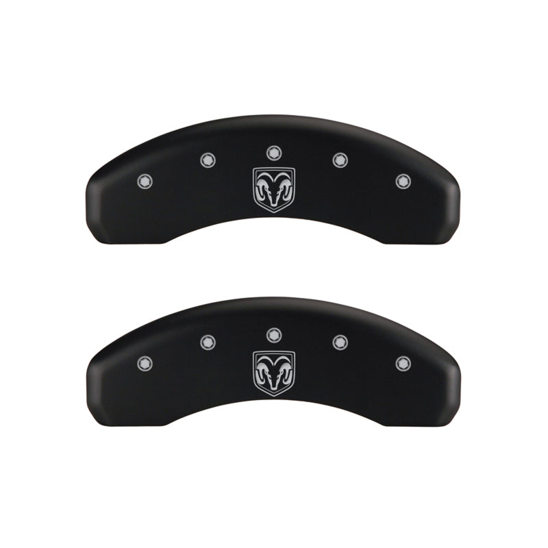 MGP 4 Caliper Covers Engraved Front RAM Engraved Rear RAMHEAD Red finish silver ch 55001SRMHRD