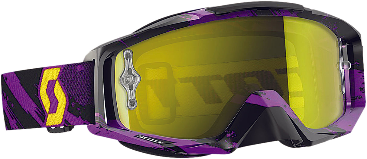 SCOTT Tyrant Zebra Goggle Purp/Ylw W/Yellow Chrome Lens 240585-4977289