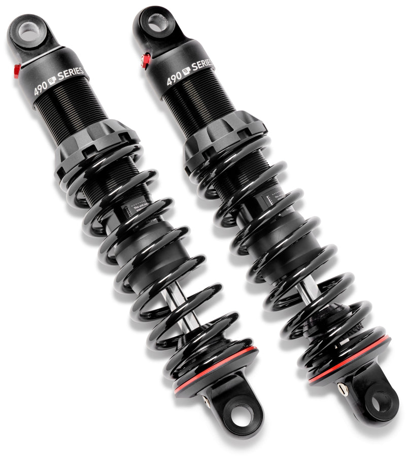 Progressive Harley Dyna 490 Series Shocks 14.0in Bearing - Black 490-1016
