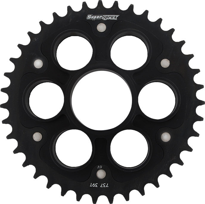SUPERSPROX Rear Stealth Sprocket Alu/Stl 39t-520 Blk Duc RST-737-39-BLK