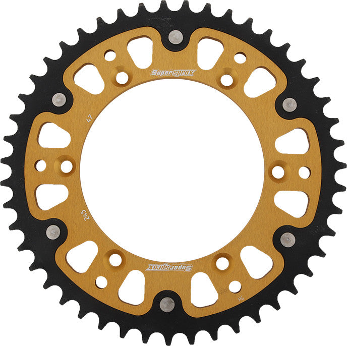 SUPERSPROX Rear Stealth Sprocket Alu/Stl 47t-520 Gld Hon/Yam RST-245-47-GLD