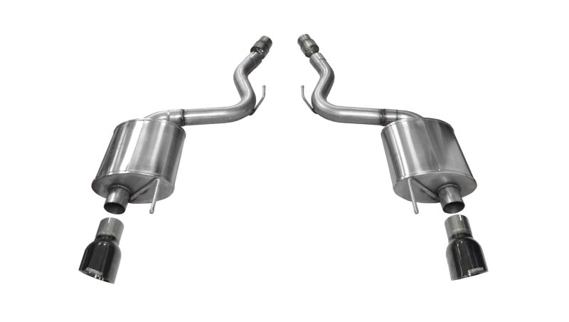 Corsa 2015 Ford Mustang GT 5.0 3in Axle Back Exhaust Black Dual Tips (Touring) 14329BLK