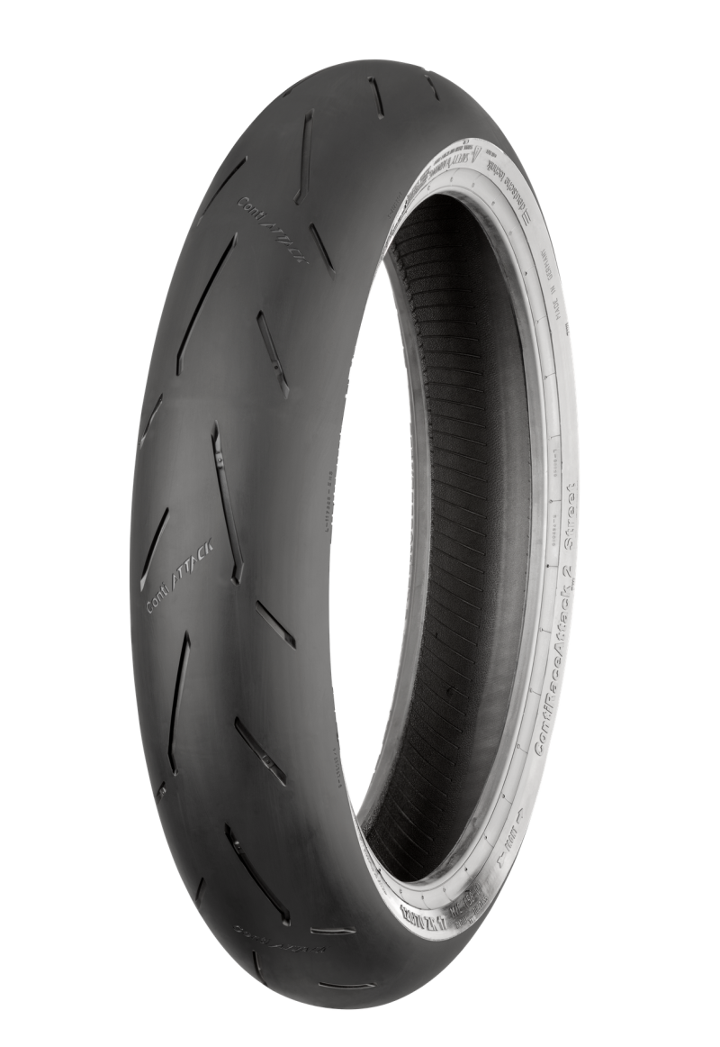Continental ContiRaceAttack 2 Street Front Tire - 120/70 ZR17 M/C 58(W) TL 2446580000