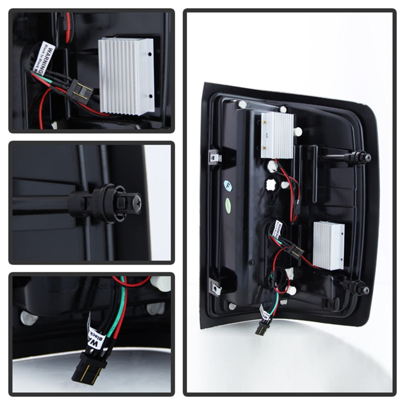 Spyder Chevy 1500 14-16 Light Bar LED Tail Lights Blk ALT-YD-CS14-LBLED-BK 5079985