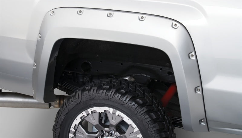 Bushwacker 15-18 GMC Sierra 2500 HD Pocket Style Flares 4pc 78.8/97.6in Bed - Black 40967-02