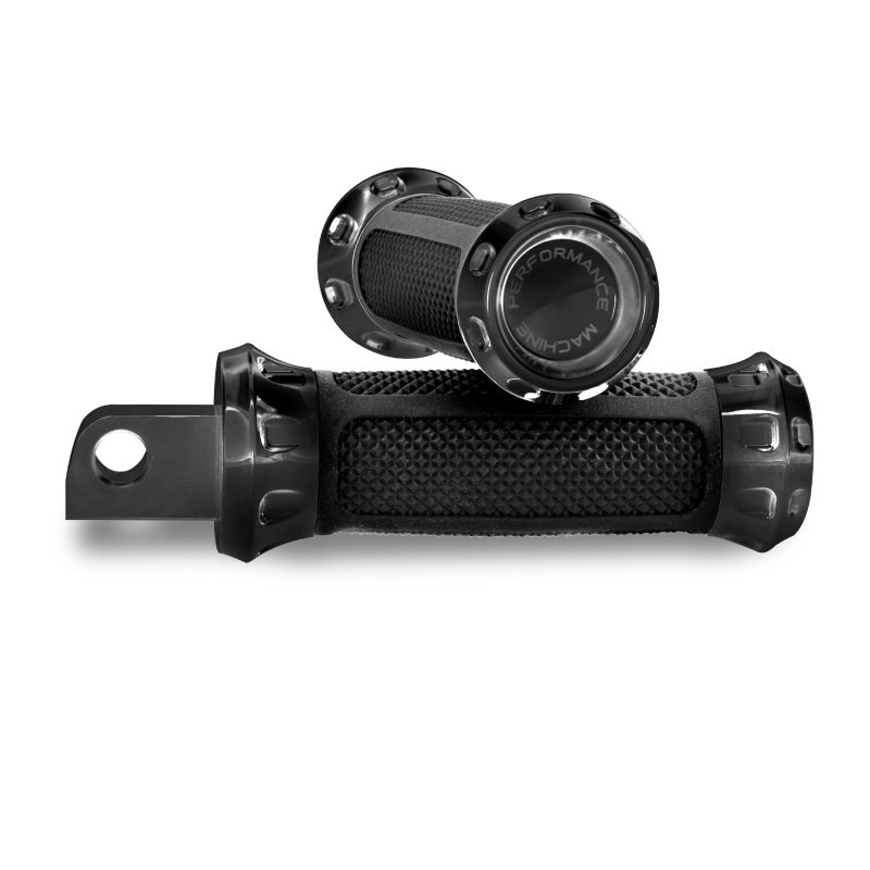 Performance Machine Footpegs Overdrive Rider - Black Ano 0035-1243M-B