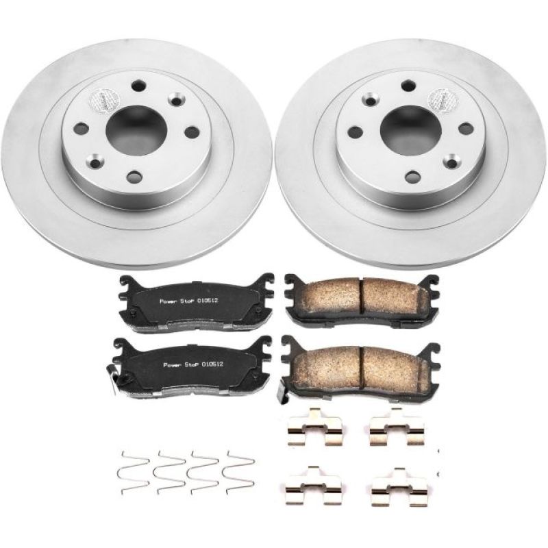 Power Stop 97-03 Ford Escort Rear Z17 Evolution Geomet Coated Brake Kit CRK772
