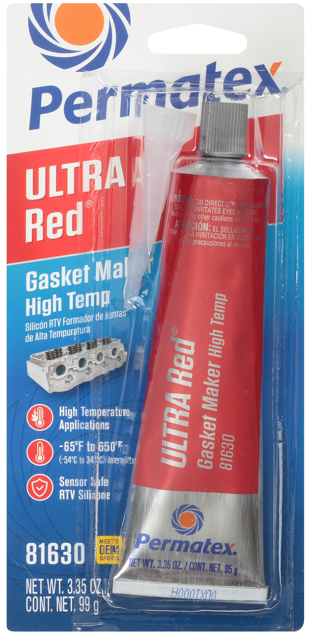 PERMATEXUltra Red Rtv Silicone 3.5oz 12/Case81630