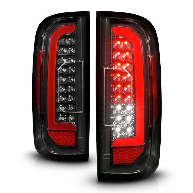 ANZO 15-21 GMC Canyon Full LED Taillights w/ Red Lightbar Black Housing/Clear Lens 311434