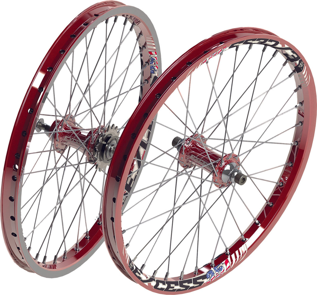 EXCESS 351 Pro Wheel Set Red 20x1.75" EXWH0175RDWH