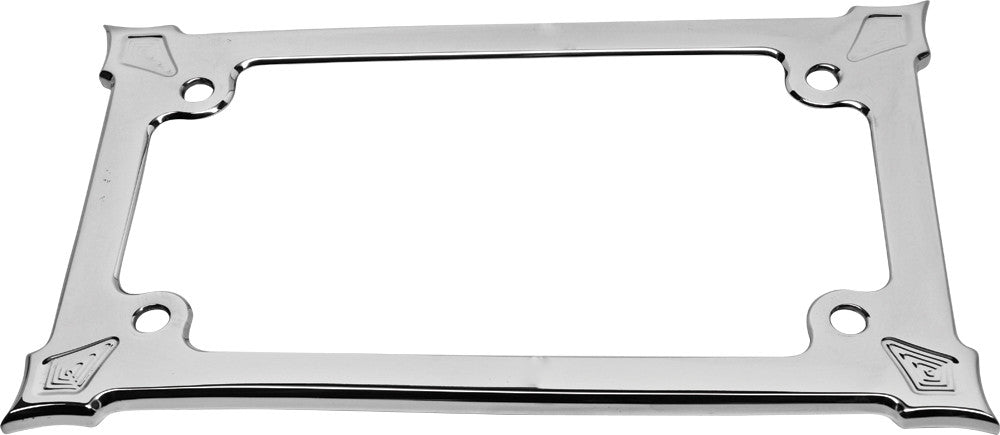 PREC. BILLET License Plate Holder Darkside Chrome DRK-560-ALL-CHR
