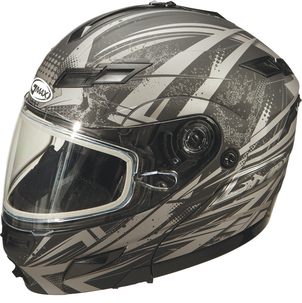 GMAX Gm-54s Modular Helmet Matte Black/Silver M G2544555 TC-17