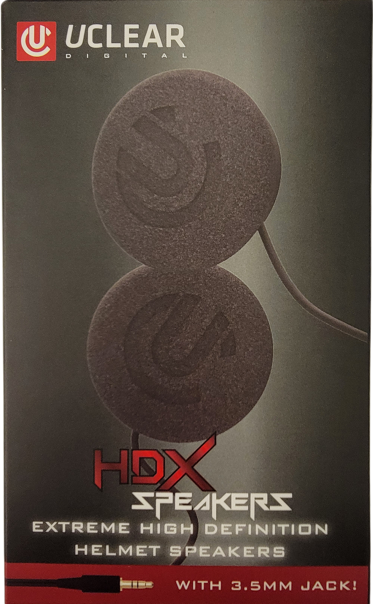 UCLEAR Hdx Helmet Speakers 47mm Diameter 3.5mm Jack 111045
