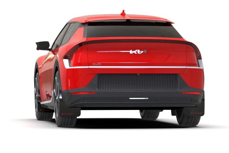 Rally Armor 22-23 Kia EV6 Black UR Mud Flap Dark Grey Logo MF91-UR-BLK-DGRY