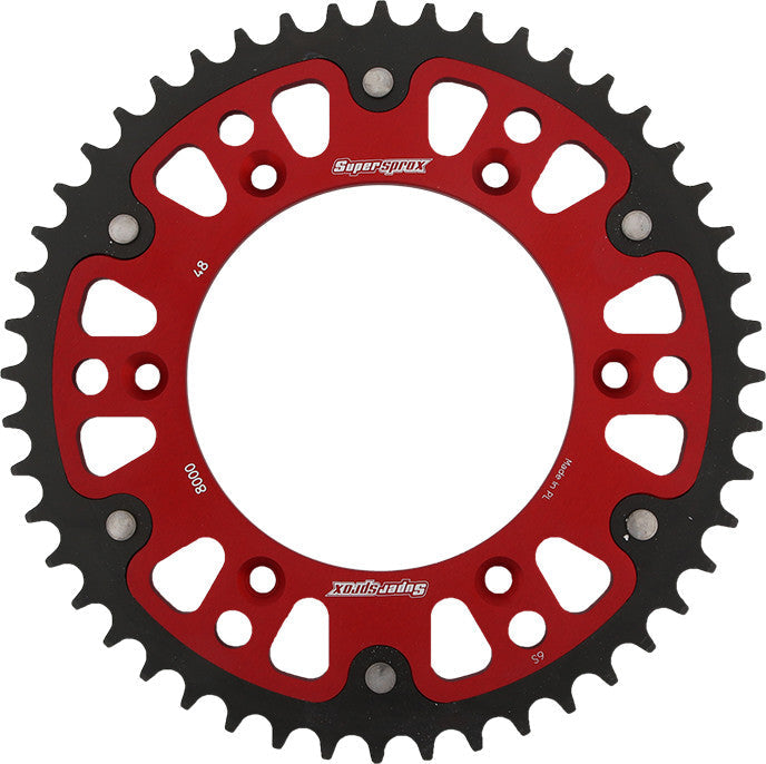 SUPERSPROX Rear Stealth Sprocket Alu/Stl 48t-520 Red Beta RST-8000-48-RED