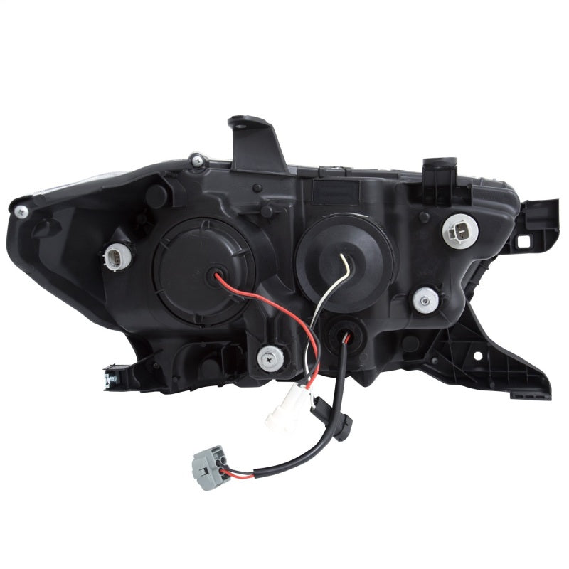 ANZO 2016-2017 Toyota Tacoma Projector Headlights w/ Plank Style Design Black/Amber w/ DRL 111379