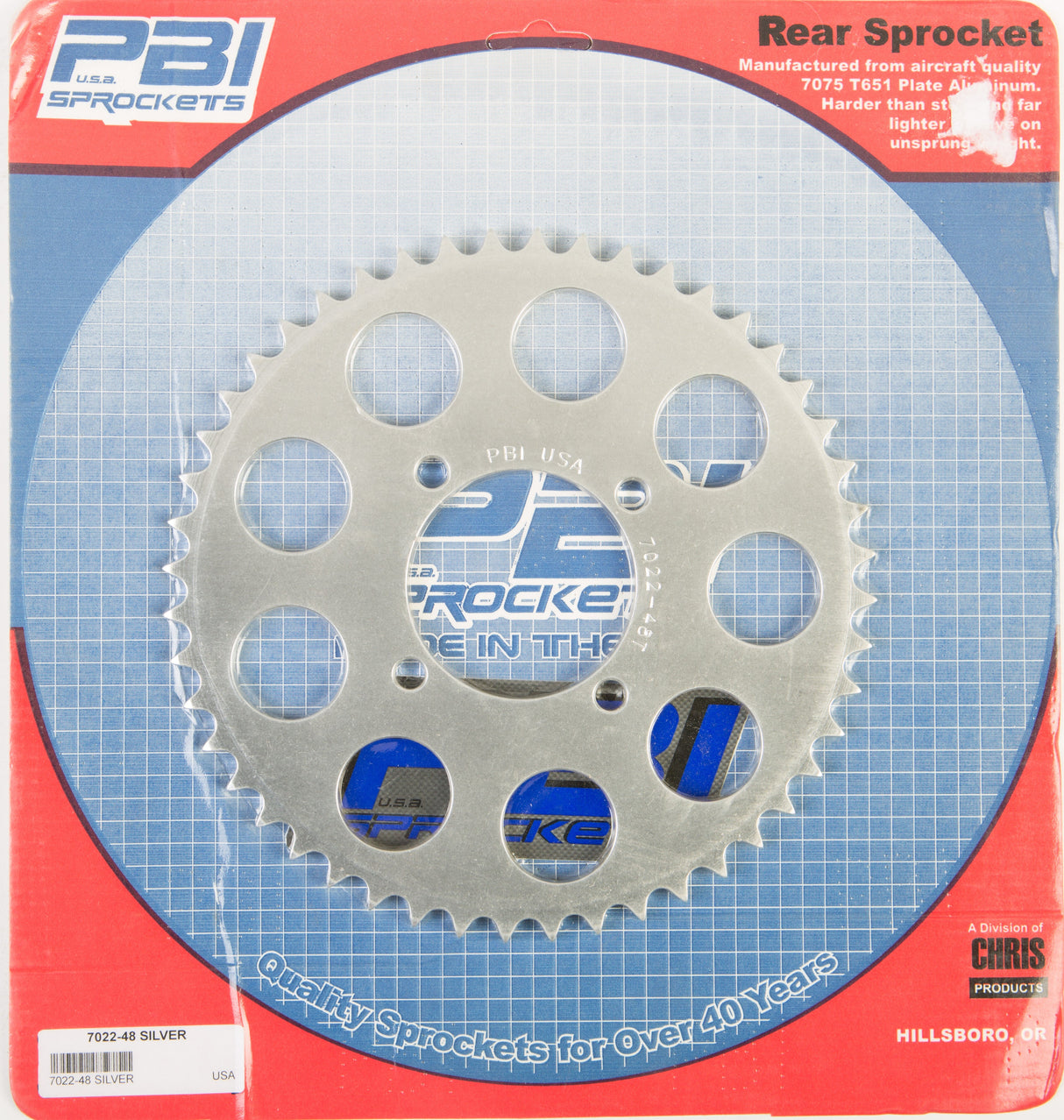 PBIRear Sprocket Aluminum 48t-420 Yam7022-48-1