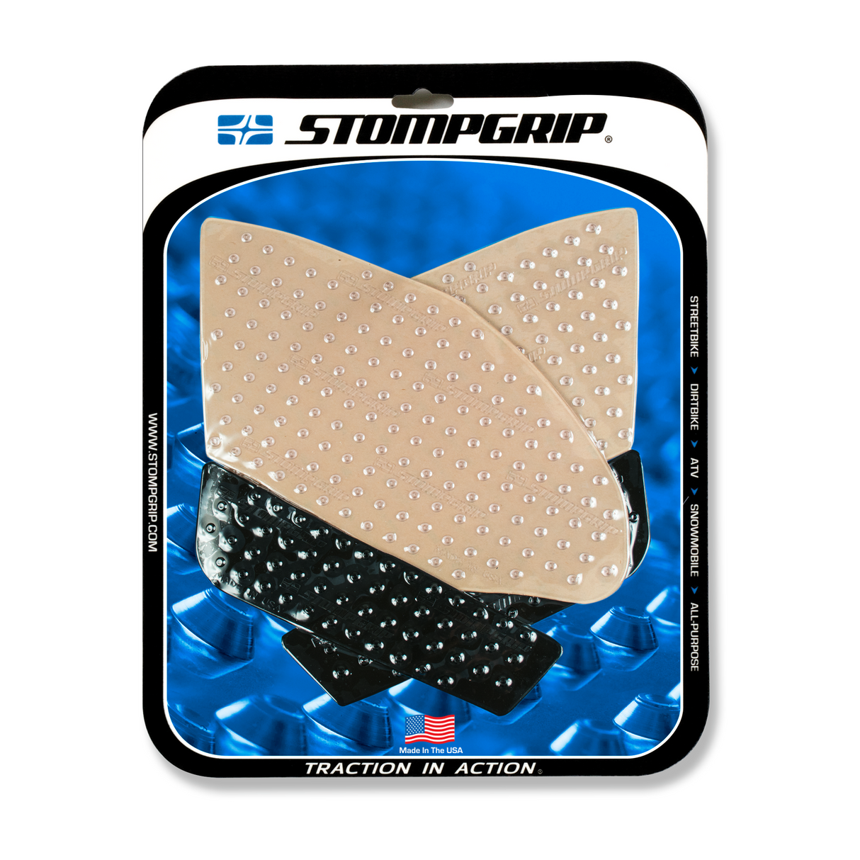 STOMPGRIP Tank Pad Kit Volcano Clear/Black 55-10-0143H