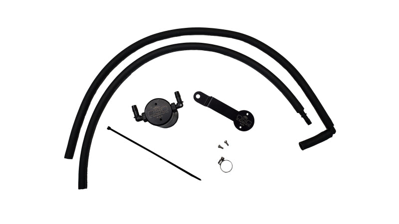 J&L 20-24 Hyundai Palisade / Kia Telluride 3.8L Oil Separator 3.0 Passenger Side - Black Anodize 3114P-B