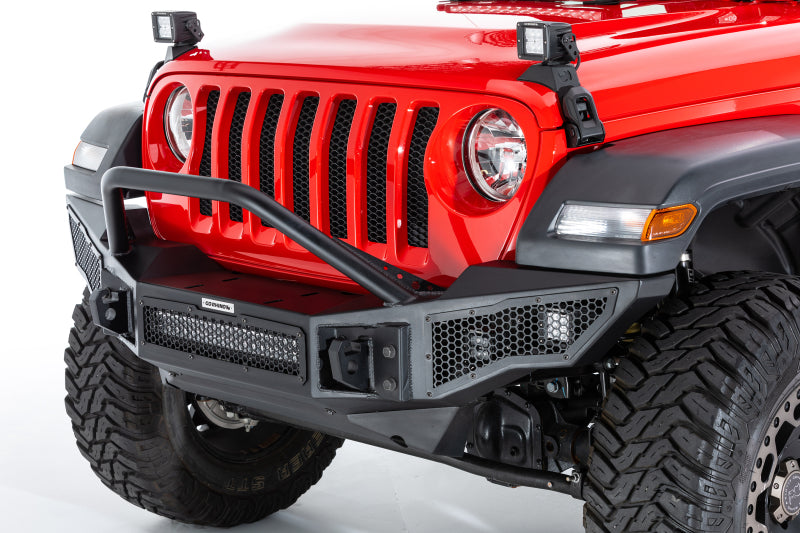 Go Rhino 07-20 Jeep Wrangler JL/JLU/JK/JKU/Gladiator JT Rockline Full Width Bumper w/ Overrider 331201T