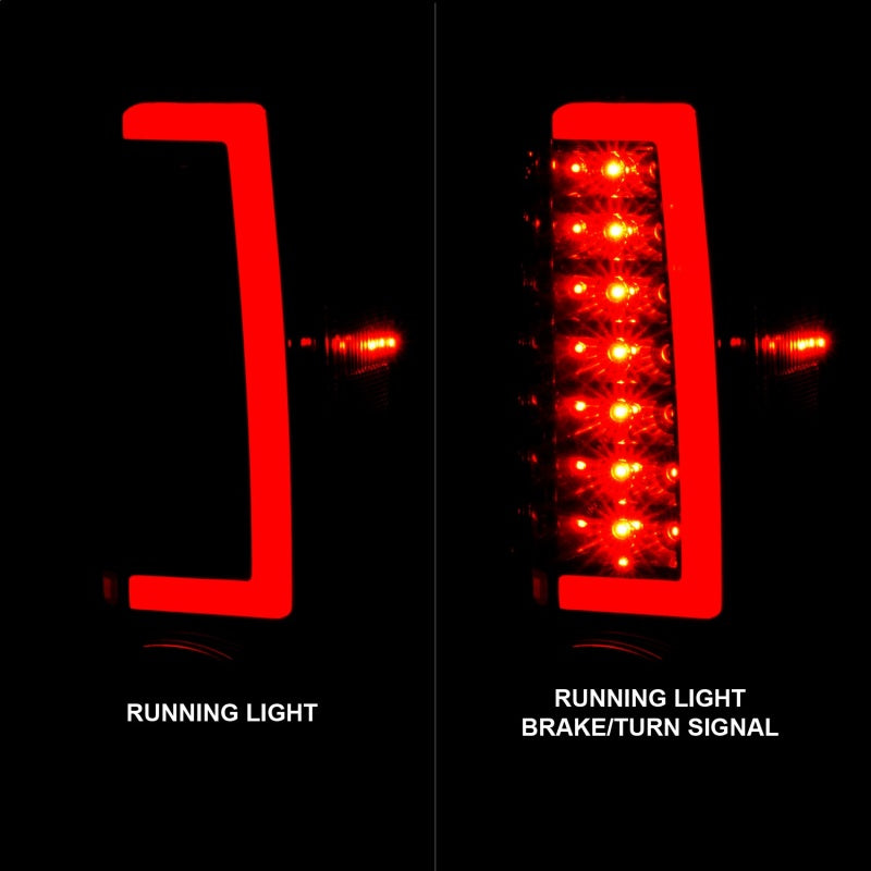 ANZO 2004-2012 Chevrolet Colorado/ GMC Canyon LED Tail Lights w/ Light Bar Black Housing Smoke Lens 311383