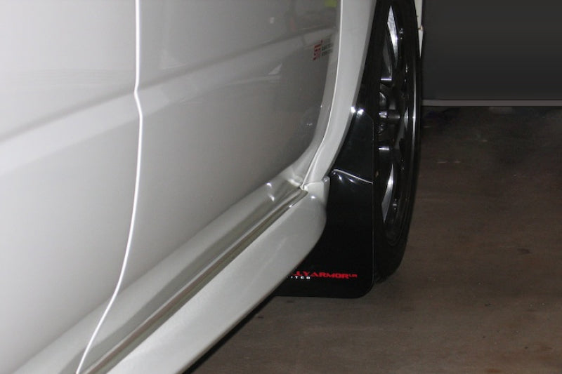 Rally Armor 02-07 Subaru WRX/STI/RS/2.5i (Wagons Req. Mod.) Black UR Mud Flap w/ Red Logo MF1-UR-BLK/RD
