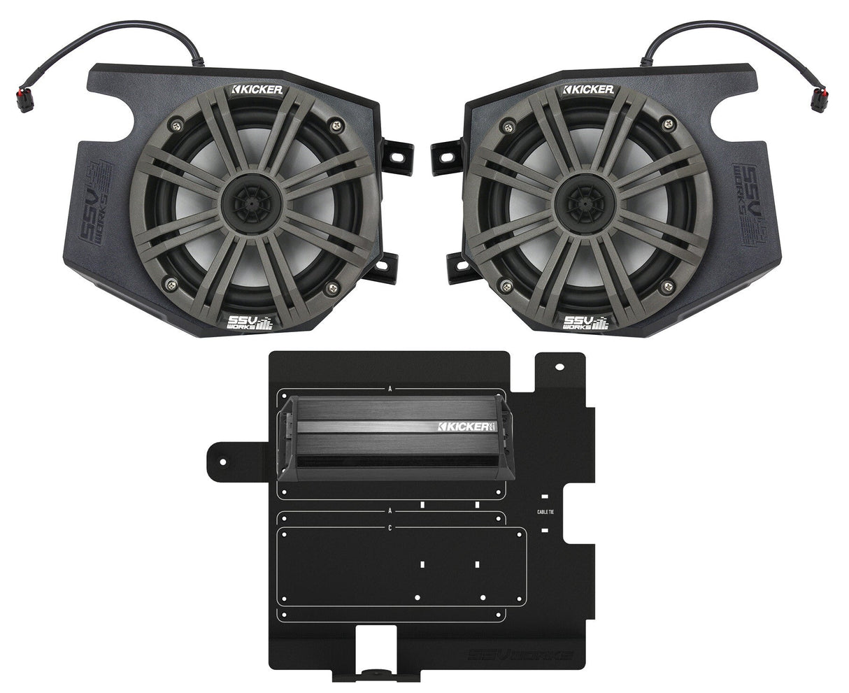 SSV WORKS 2 Speaker Kicker Kit Rzr 900s 1000 1000s Turbo RZ3-2KRC