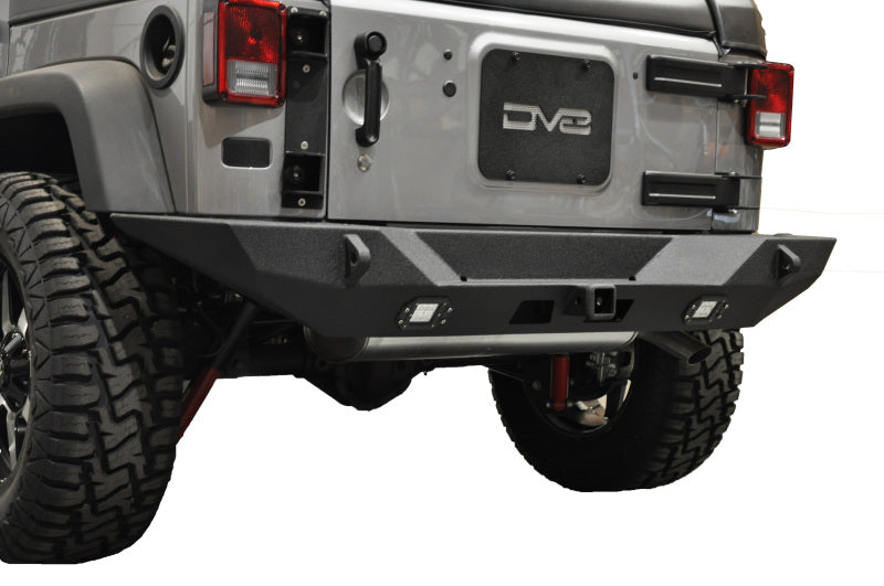 DV8 Offroad 07-18 Jeep Wrangler JK Full Length Rear Bumper w/ Lights RBSTTB-10