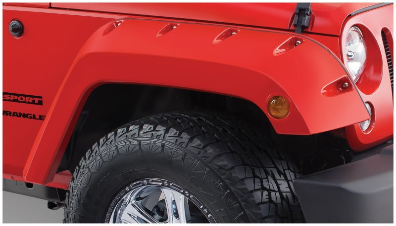 Bushwacker 07-18 Jeep Wrangler Pocket Style Flares 2pc - Black 10077-02