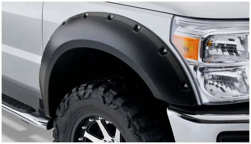 Bushwacker 11-16 Ford F-250 Super Duty Styleside Pocket Style Flares 4pc 98.0/81.8in Bed - Black 20931-02
