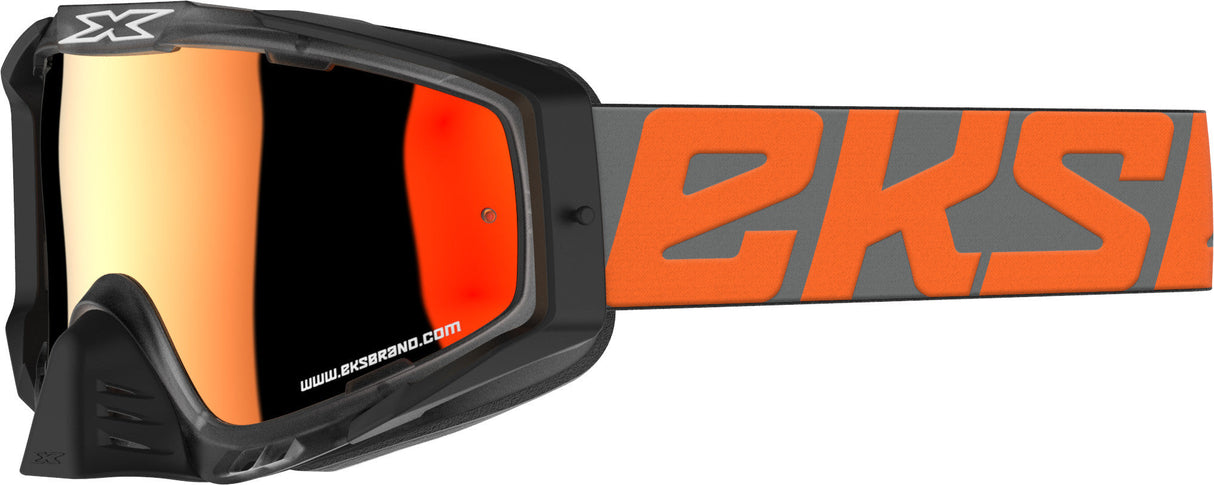EKS BRAND Outrigger Goggle Brigade Orange/Grey W/Red Mirror 067-60125