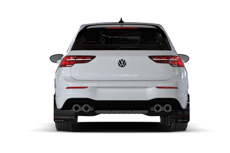Rally Armor 2022 MK8 Volkswagen Golf GTI/R Red UR Mud Flap w/ White Logo MF80-UR-RD/WH