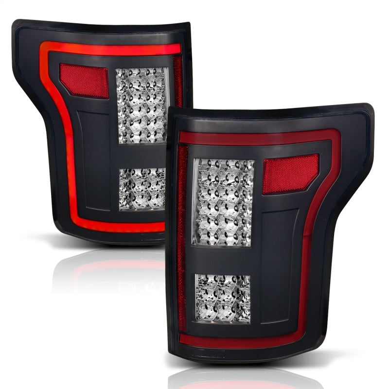 ANZO 15-17 Ford F-150 LED Taillights Black w/ Sequential 311293