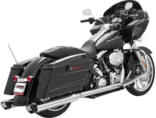 FREEDOM Racing Dual System Chrome W/Black Tip Flt HD00235