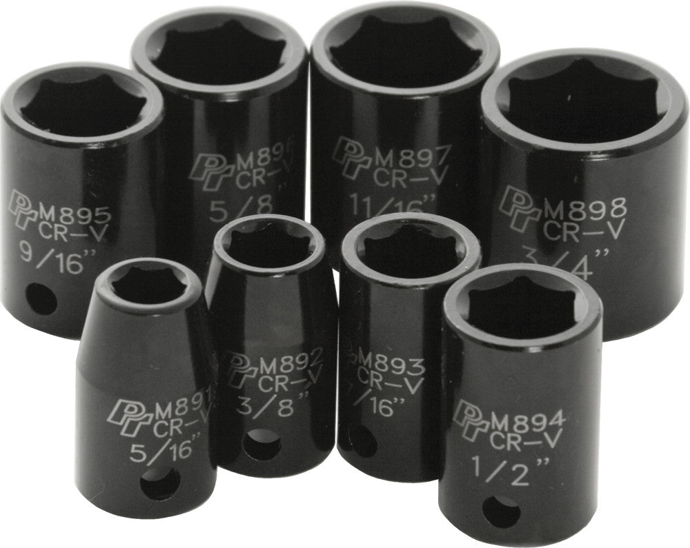PERFORMANCE TOOL8 Pc 3/8" Sae Imp Skt Set ShallowM588DB