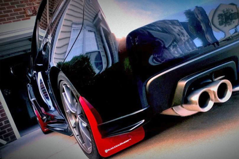 Rally Armor 15+ Subaru WRX & STi Sedan Only UR Black Mud Flap w/ Teal Logo and Altered Font MF32-UR-BLK/TL-X